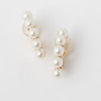 Ouca/メタル×5粒パールイヤリング